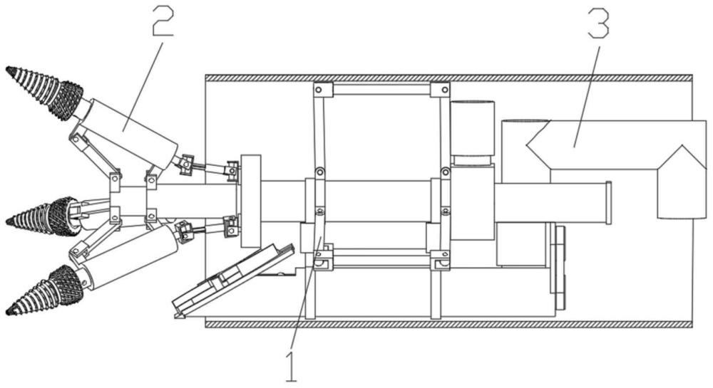 一種用于小口徑非開(kāi)挖設(shè)備的變徑旋挖裝置