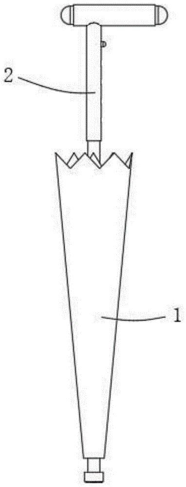 一種雨傘、拐杖一體式老年助行裝置