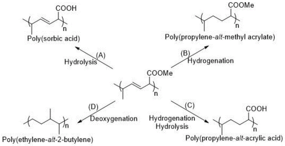 一種路易斯堿的應(yīng)用、山梨酸酯聚合物及其衍生物